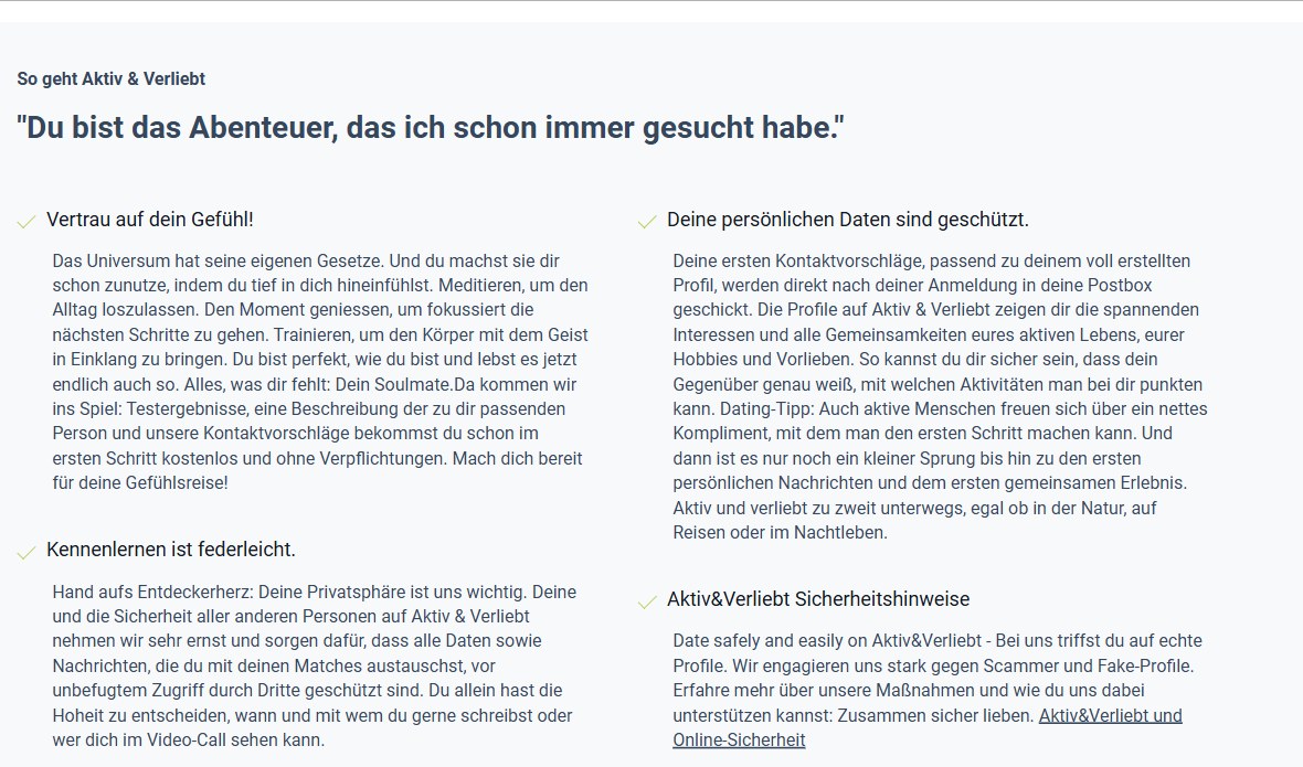 Abschnitt So geht Aktiv und Verliebt auf aktiv-und-verliebt.ch