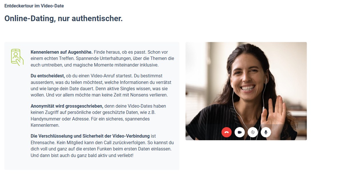 Abschnitt Video-Date auf aktiv-und-verliebt.ch
