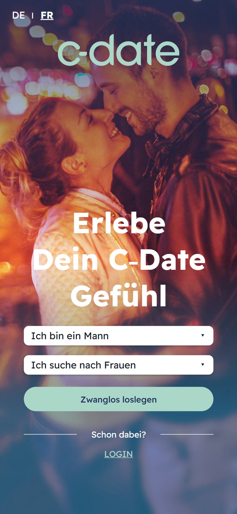 c-date.ch auf dem Smartphone
