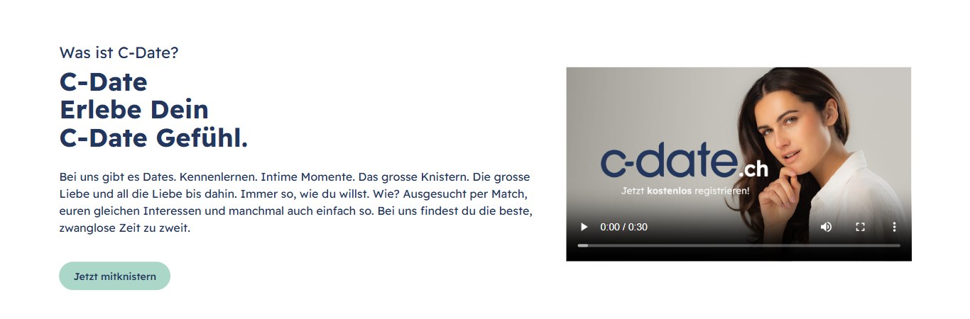 Abschnitt Was ist C-Date auf c-date.ch