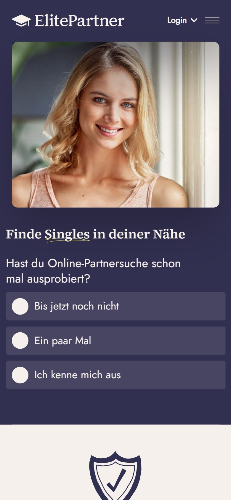 elitepartner.ch auf dem Smartphone