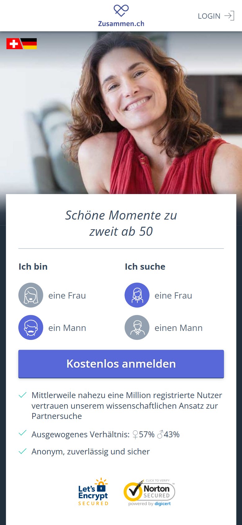 zusammen.ch auf dem Smartphone