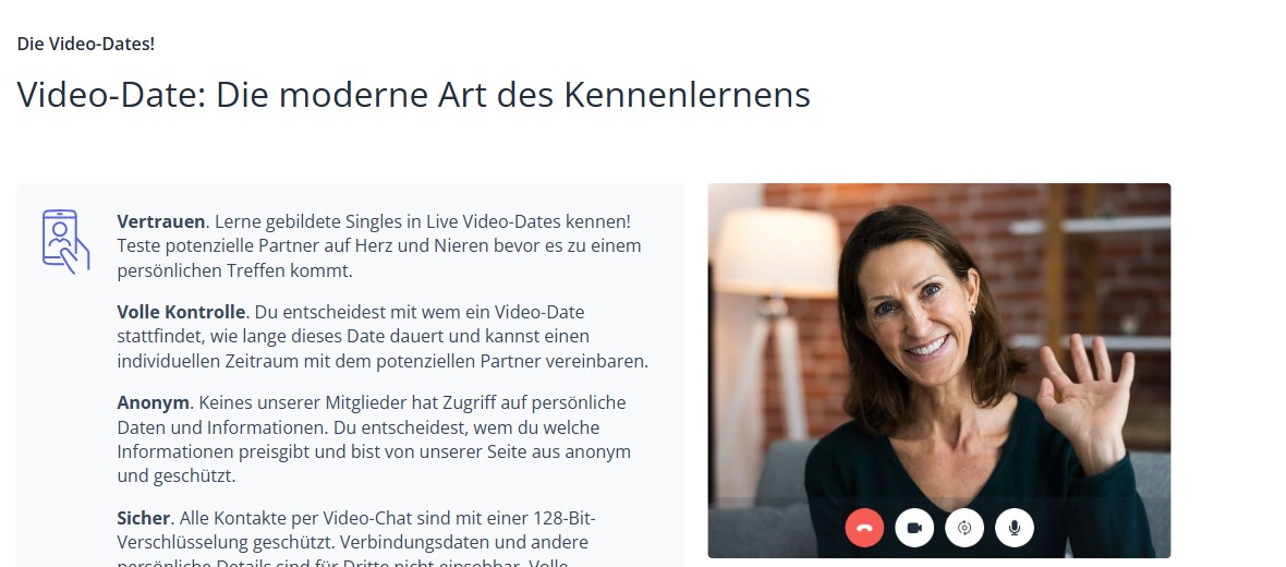 Abschnitt Video-Date auf zusammen.ch